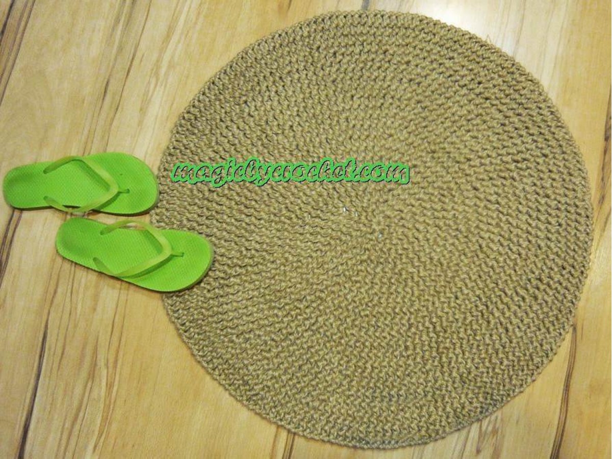 Cottage Rug, Round Area Rug, Handmade, Natural, Jute rug, no.012